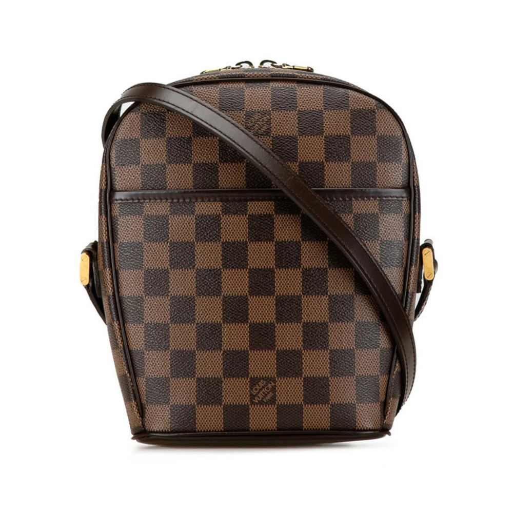 Louis Vuitton Damier Ipanema Crossbody Shoulder Bag Brown Leather